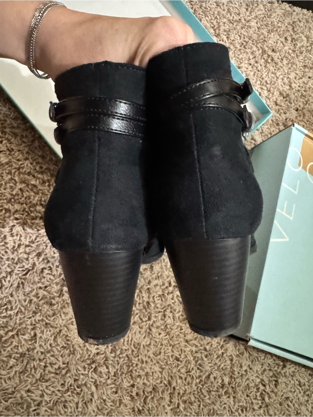 LifeStride Black Jezebel Strappy Ankle Booties WORN ONCE *Comfort Memory Foam - Picture 8 of 14